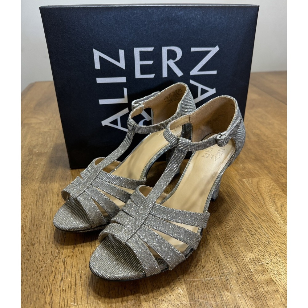 Naturalizer Delight alloy sparkle Glitter Bling Strappy Sexy Heel8 1/2 - Picture 3 of 6